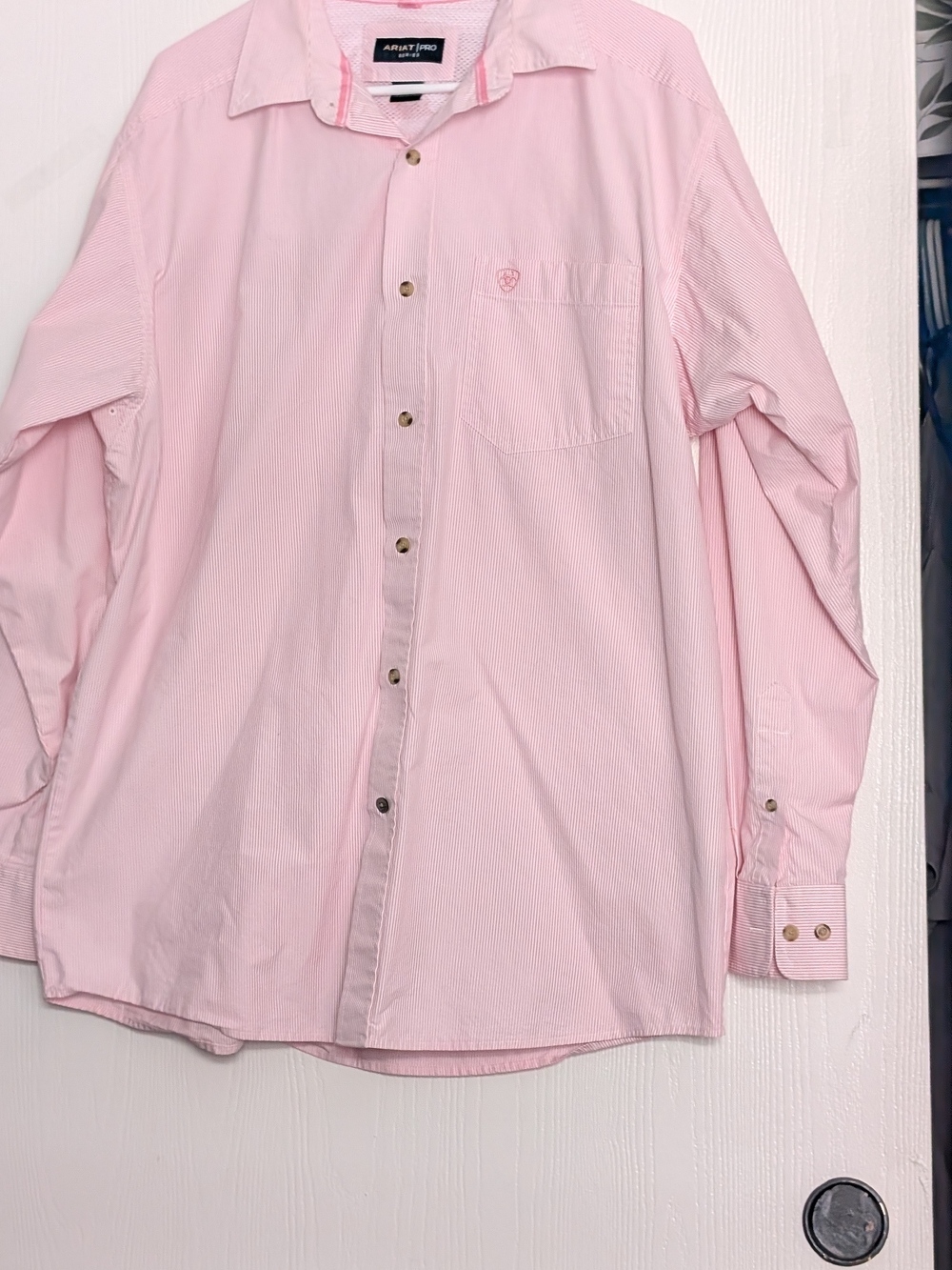 Men’s Pink Ariat Button-Down Shirt